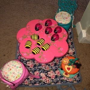 SOLD! American Girl Wellie Wishers Garden party table….